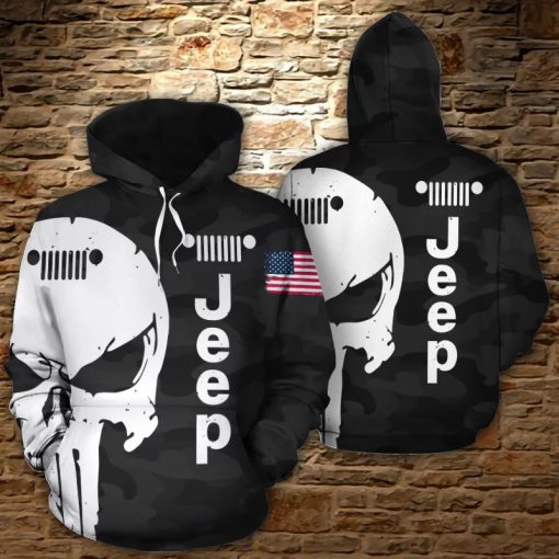 The punisher jeep all over print hoodie - size l