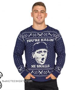 The sandlot you're killing me smalls navy ugly christmas sweater