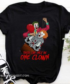 There can only be one clown pennywise and joker shirt