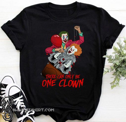 There can only be one clown pennywise and joker shirt
