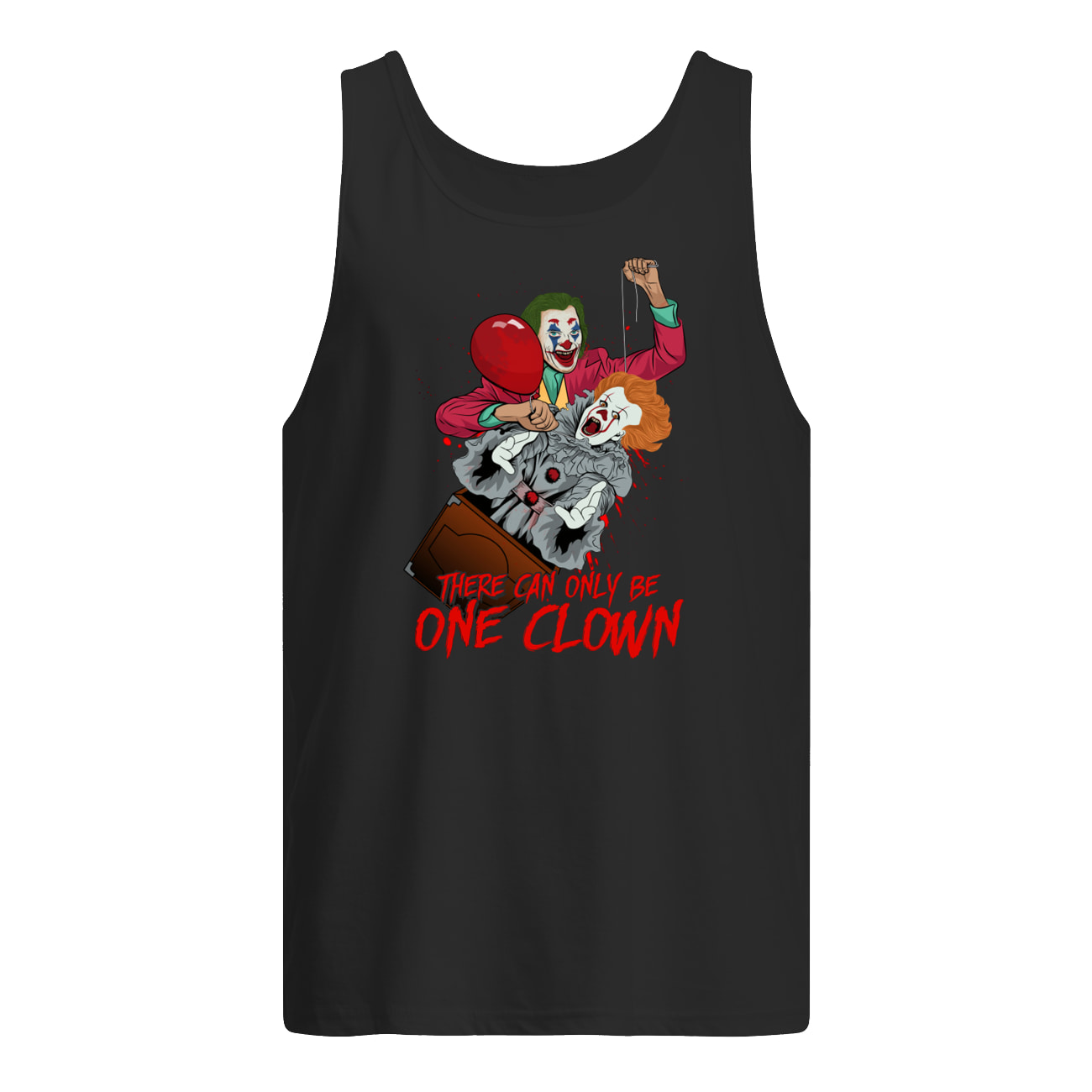 There can only be one clown pennywise and joker tank top