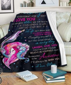 To my daughter never forget that I love you mermaid blanket