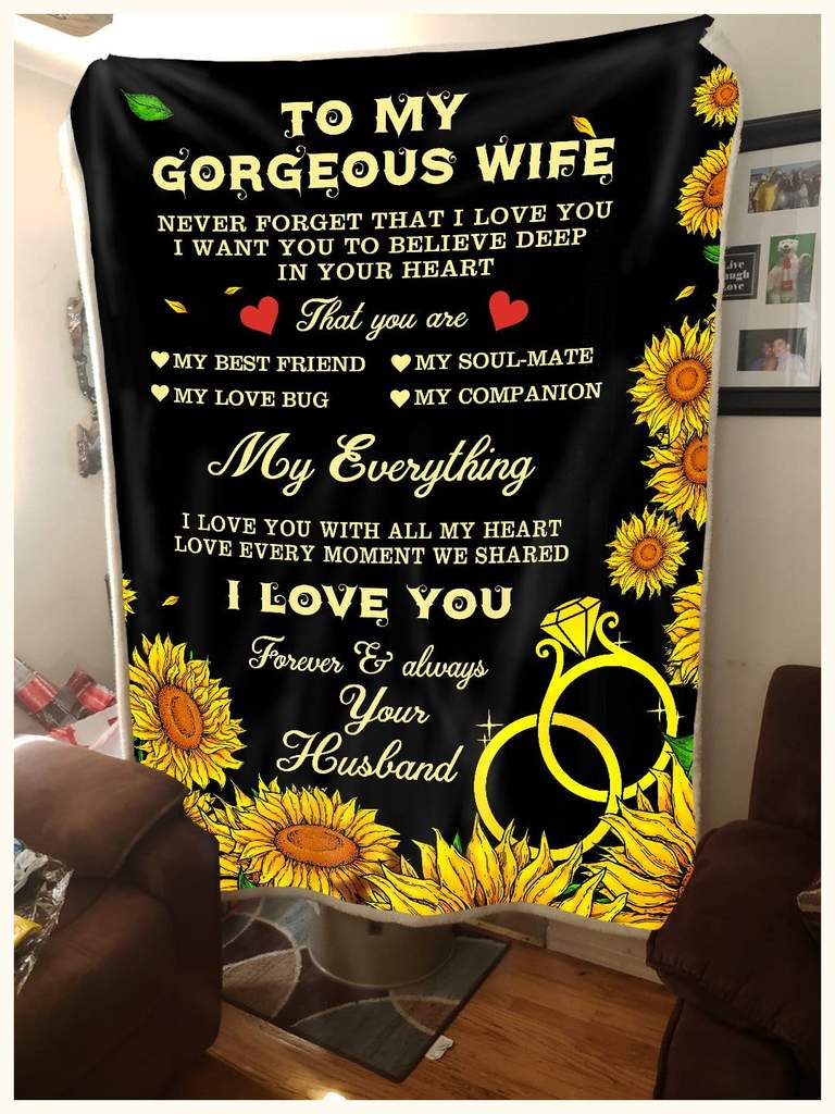 To my gorgeous wife my everything I love you blanket 2