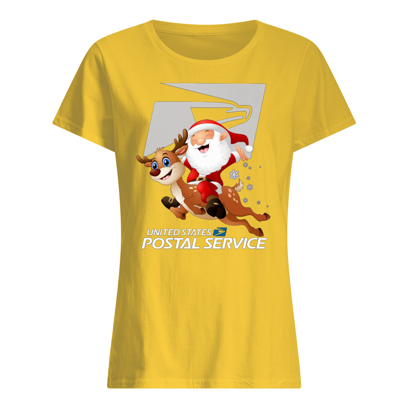 United states postal service santa claus dabbing christmas womens shirt