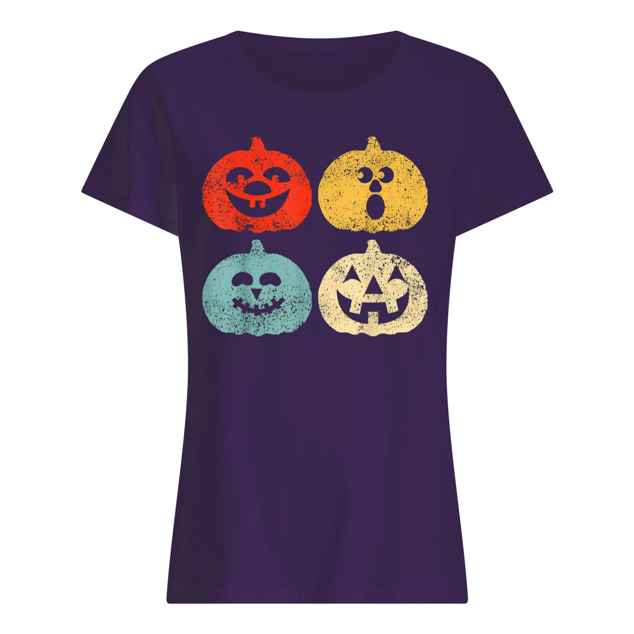 Vintage pumpkin halloween womens shirt