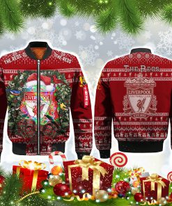 You'll never walk alone liverpool fc ugly christmas all over print Bomber Jacket