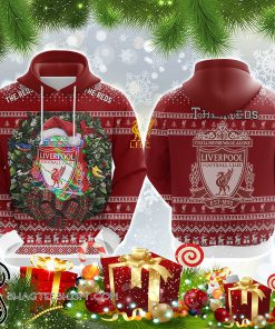 You'll never walk alone liverpool fc ugly christmas all over print hoodie