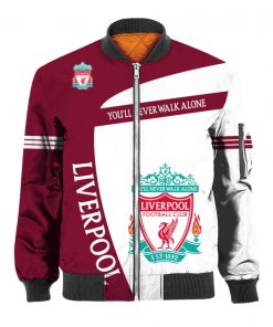 You'll never walk alone liverpool football club all over print bomber - front