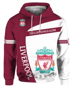You'll never walk alone liverpool football club all over print hoodie - front