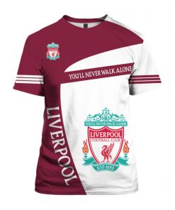 You'll never walk alone liverpool football club all over print shirt - front