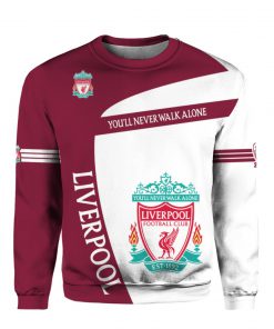You'll never walk alone liverpool football club all over print sweatshirt - front