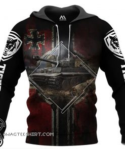 tiger tank 3d all over printed hoodie