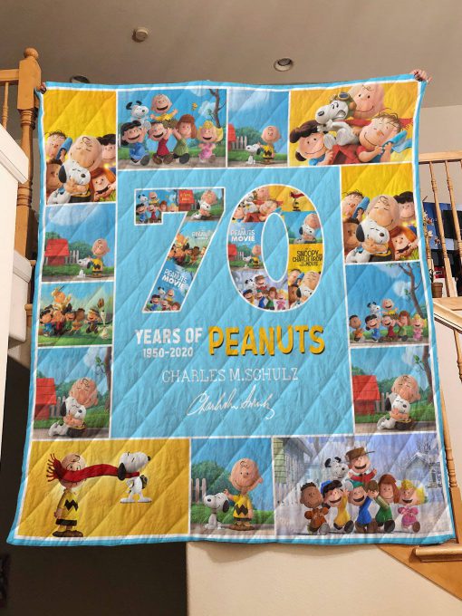 70 years of peanuts charles m schulz quilt 1