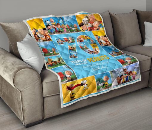 70 years of peanuts charles m schulz quilt 4