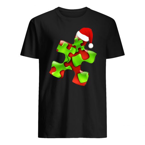 Autism santa christmas mens shirt
