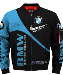 BMW just drift it nike all over print bomber jacket