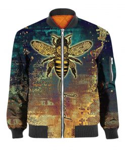 Bee kind all over print bomber