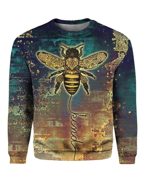 Bee kind all over print sweatshirt