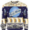 Blue moon belgian white beer full printing ugly christmas sweater