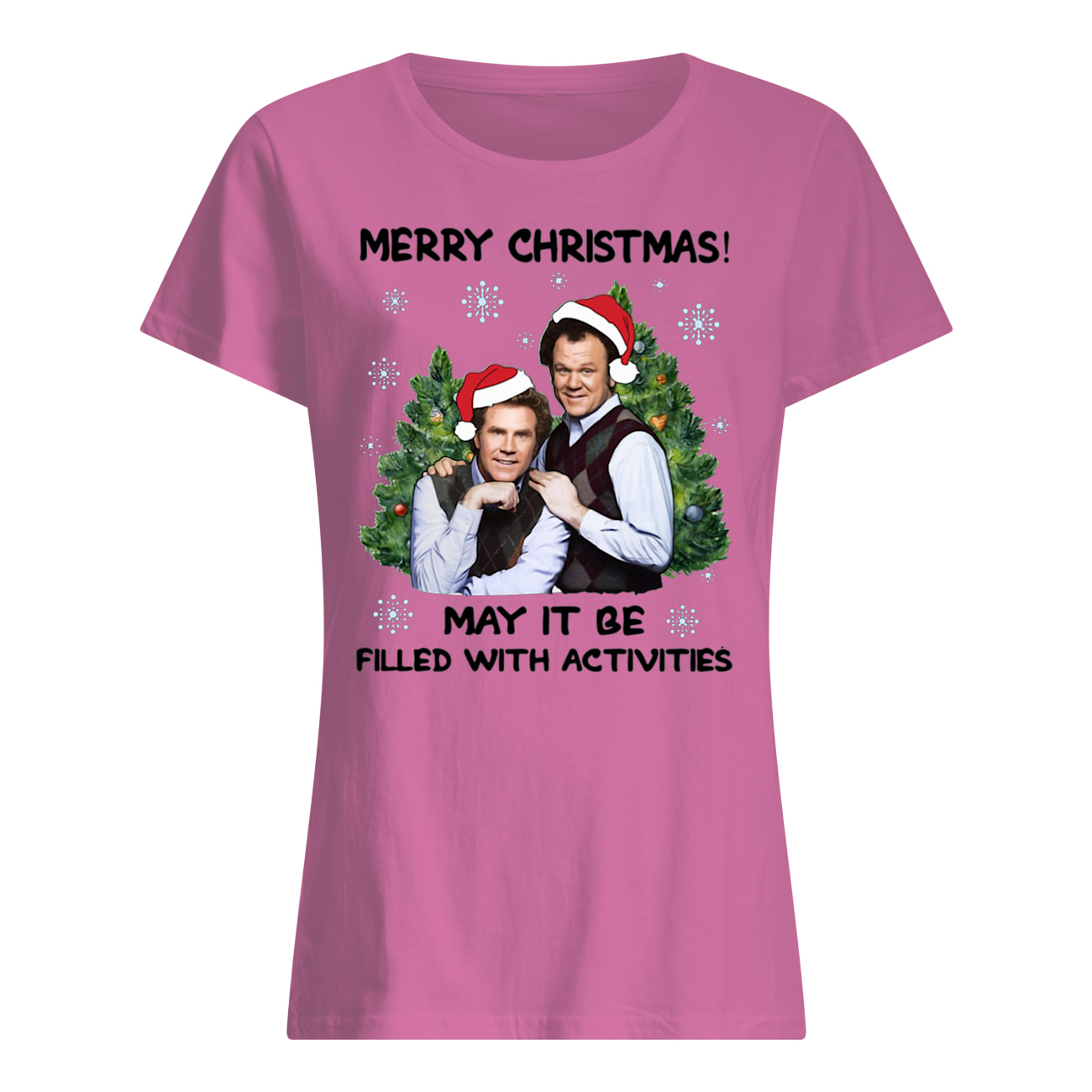 Boats and hoes merry christmas may it be filled with activities womens shirt