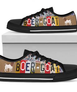 Boer goat license plates low top sneakers 6