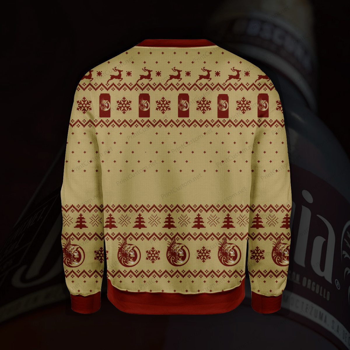 Bohemia beer full printing ugly christmas sweater 2