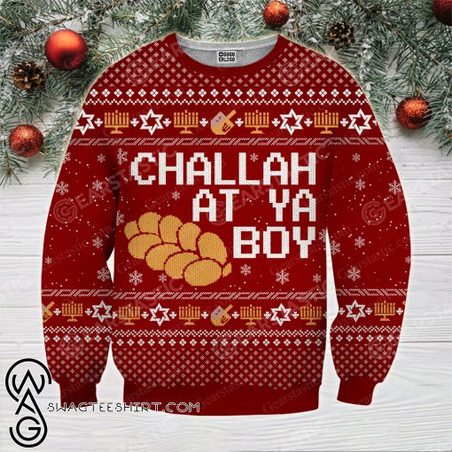Challah at ya boy full printing ugly christmas sweater