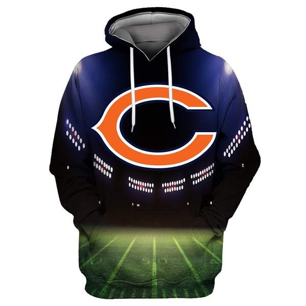 Chicago bears full printing hoodie 5