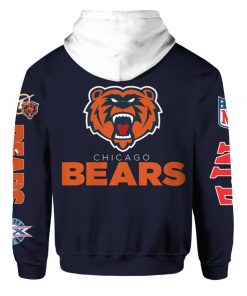Chicago bears mascot all over print hoodie - back