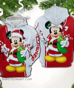 Christmas mickey mouse all over printed shirt