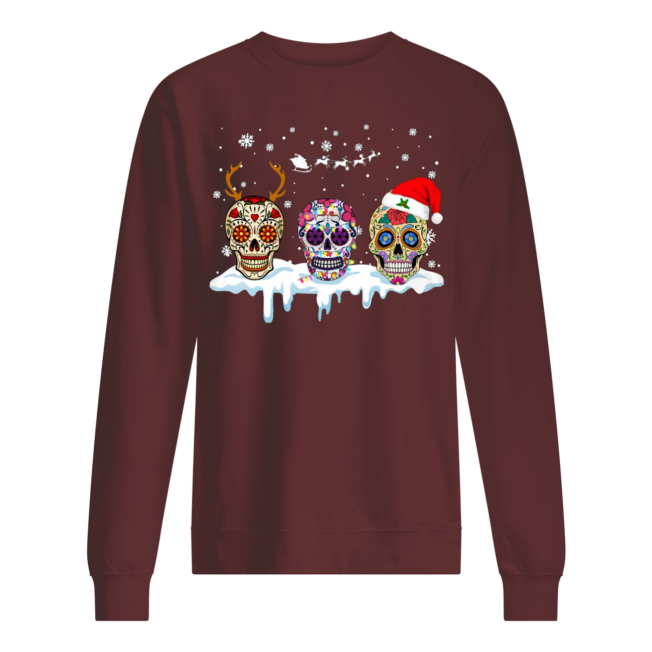 Christmas sugar skull sweatshirt
