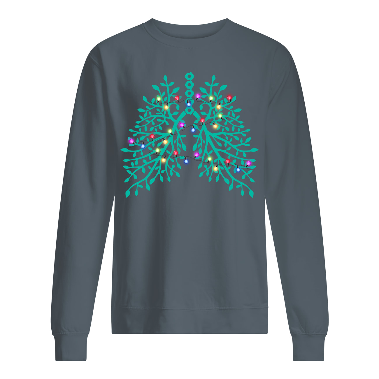 Christmas tree lights respiratory therapy lungs sweatshirt