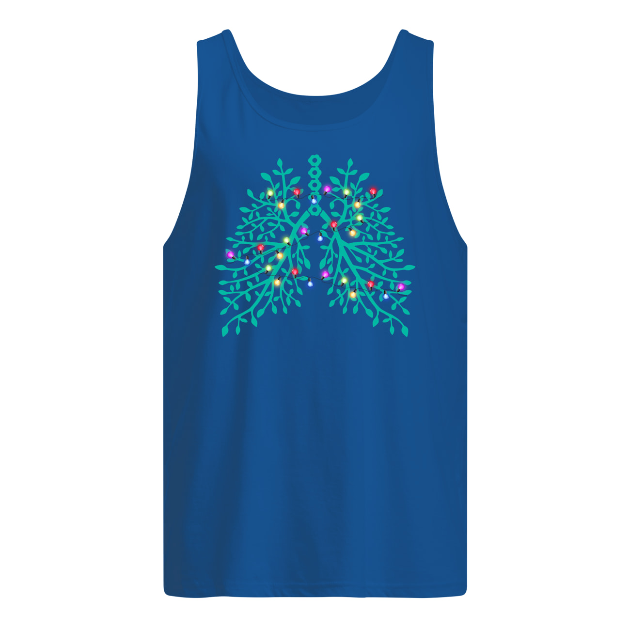 Christmas tree lights respiratory therapy lungs tank top