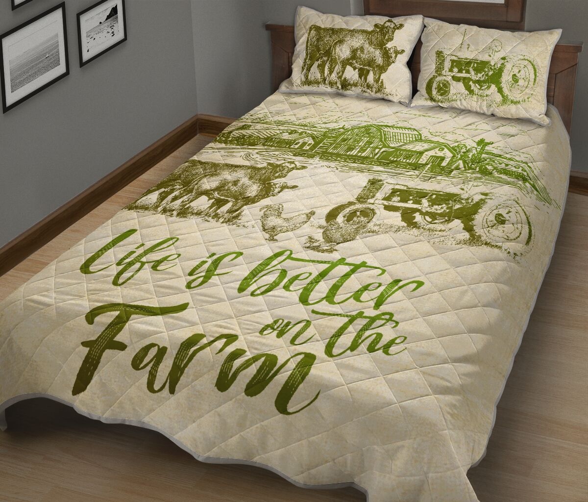Cows life is better on the farm quilt 1