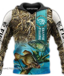 Crappie fishing all over printed shirt
