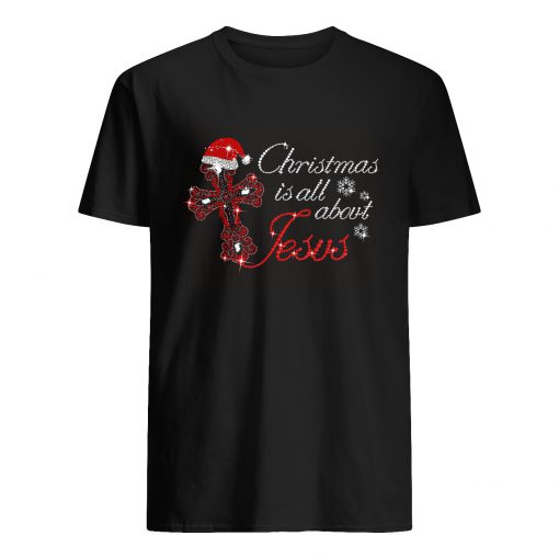 Cross christmas is all about Jesus mens shirt