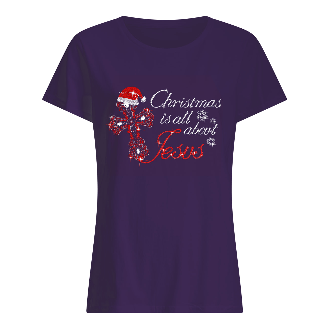 Cross christmas is all about Jesus womens shirt