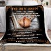 Dad to my son never feel that you are alone baseball blanket