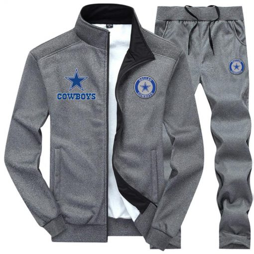 Dallas cowboys 3d jacket and sweatpants - gray