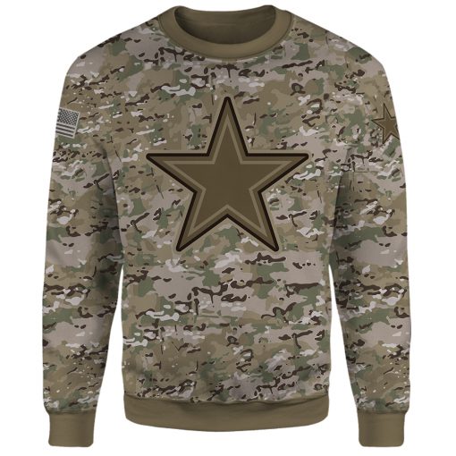 Dallas cowboys camo style all over print sweatshirt