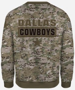 Dallas cowboys camo style all over print sweatshirt - back