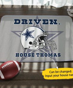 Dallas cowboys personalized doormat - sportgrey