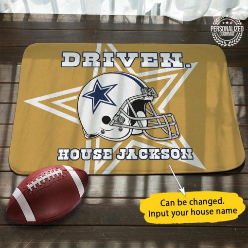 Dallas cowboys personalized doormat - yellow