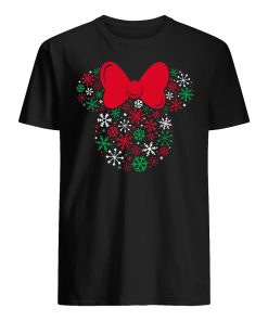 Disney minnie mouse icon holiday snowflakes mens shirt