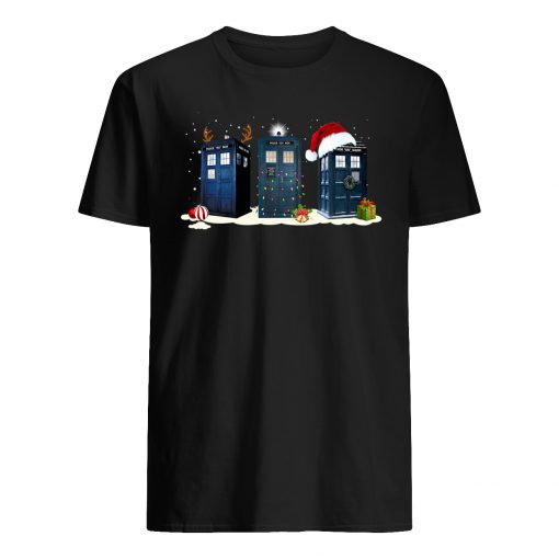 Doctor who tardis police box christmas mens shirt