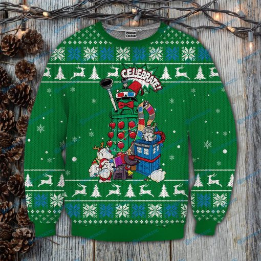 Dr who celebrate full printing ugly christmas sweater 3