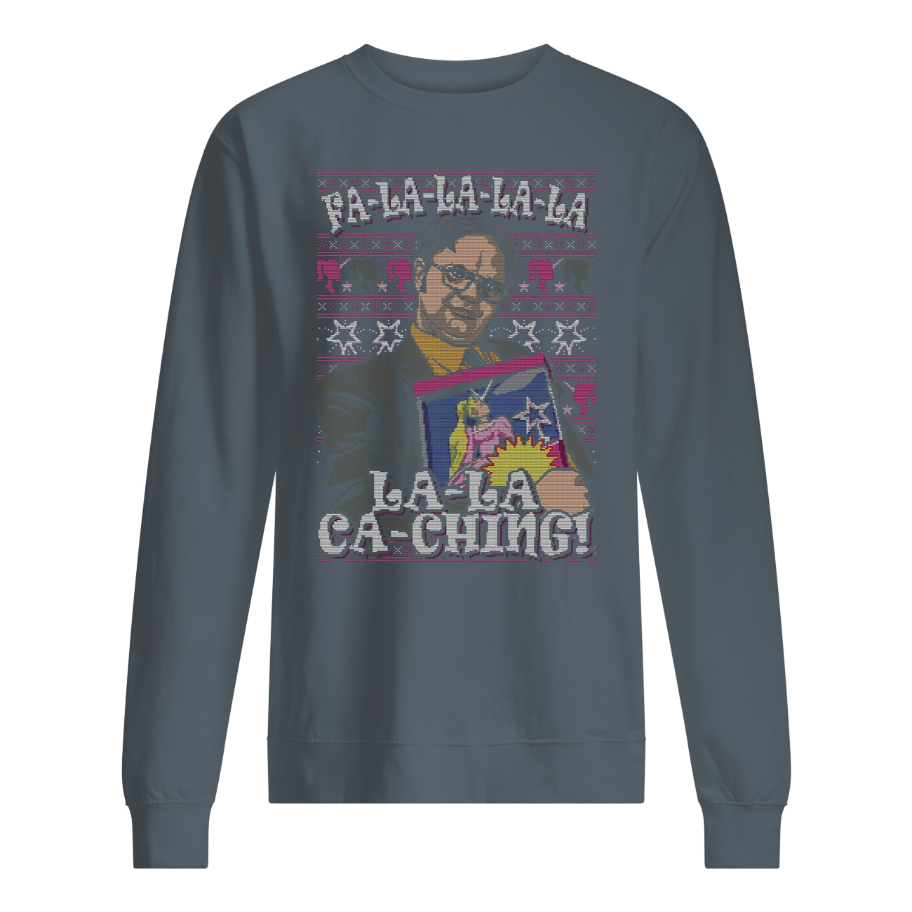 Dwight schrute fa la la ca ching ugly christmas sweatshirt