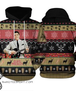 Elvis presley knitting pattern all over print hoodie