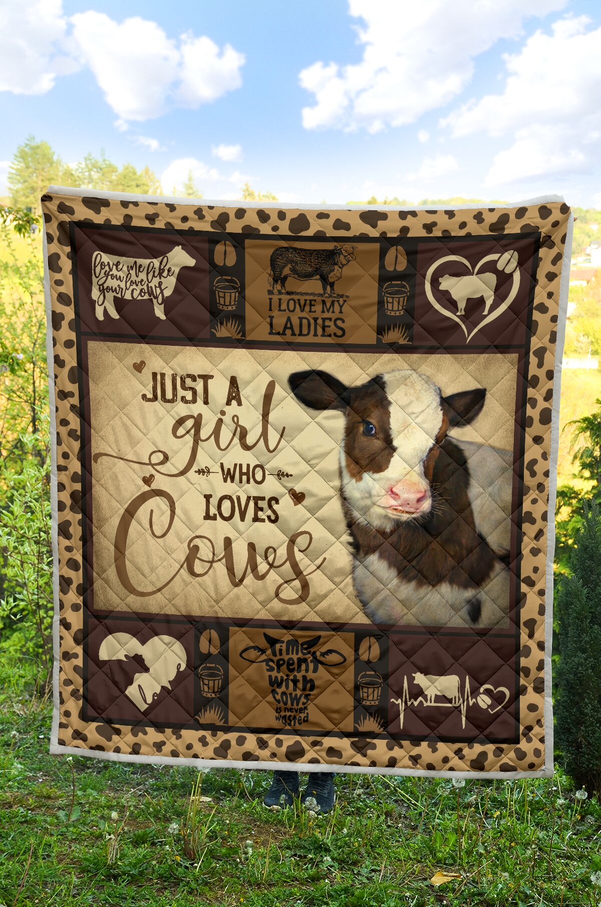 Farm just a girl who loves cows quilt 4