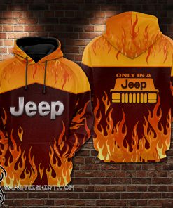 Fire jeep all over printed shirt